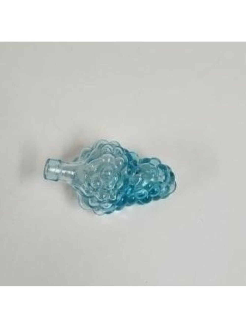 Vintage Blue Glass Grape Cluster Decanter Bottle UV Reactive - Picture 8 of 11